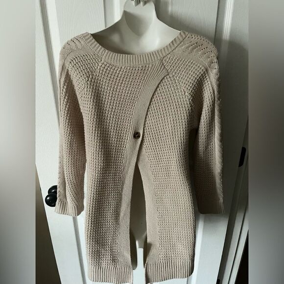 Jack By BB Dakota Button Back Sweater  Oatmeal Size XS - Picture 4 of 9